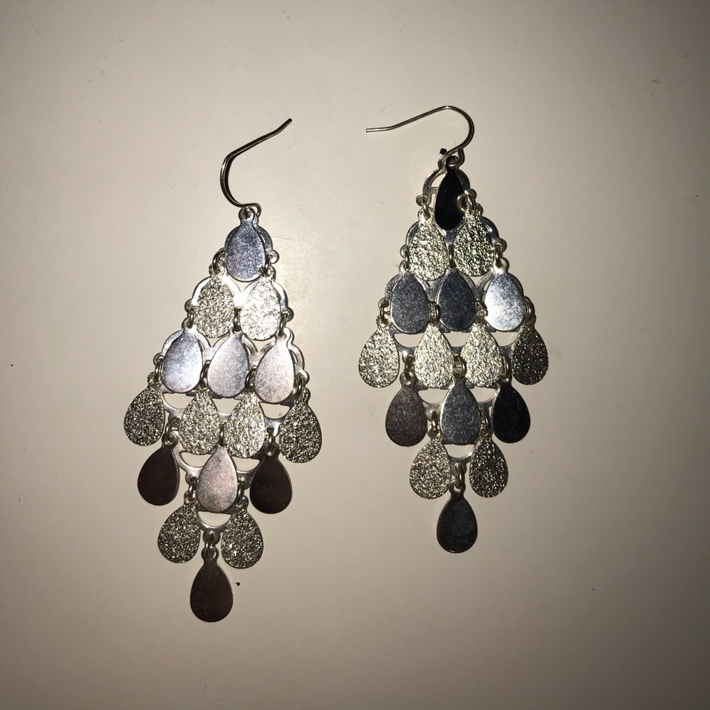 silver dangling earrings